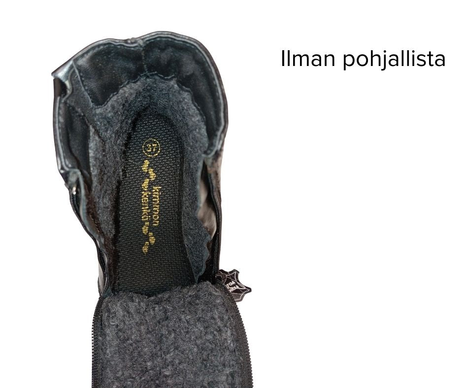 Kimmon kenkä nahkanilkkuri kahdella vetoketjulla